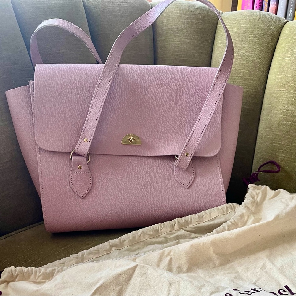 NWT Cambridge Satchel Emily Pink Pebbled Leather with dust bag